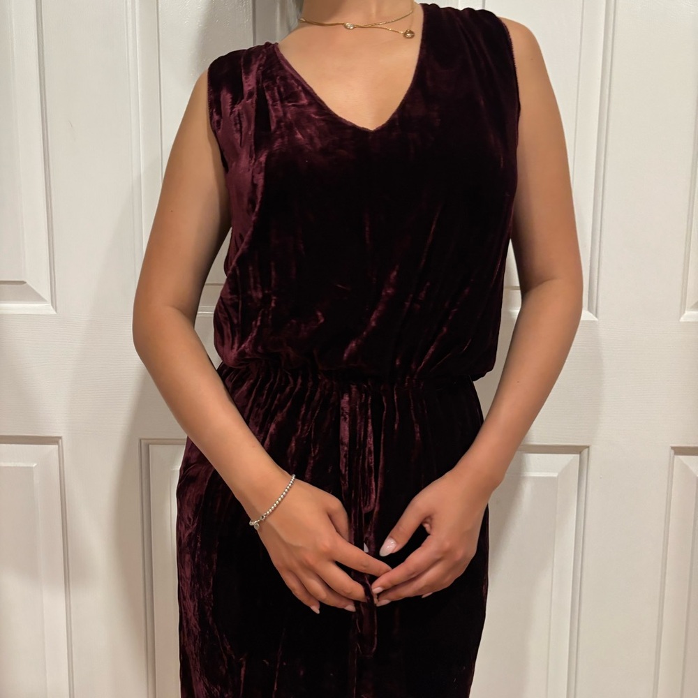 Blumarine Red Sheath Midi Dress V-Neck Sleeveless